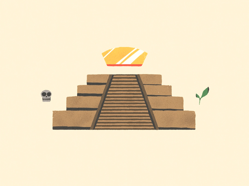 Teotihuacán animation creative design graphic illustration texture