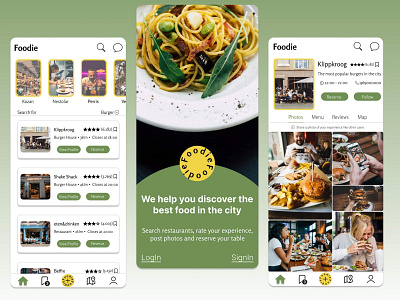 Foodie App app design food mobile design product design ui uiux