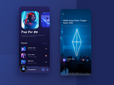 A Music App design ui web