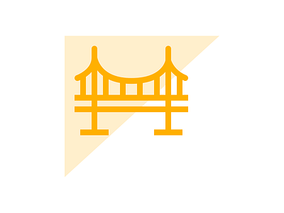 Bridge Icon bridge icon line yellow