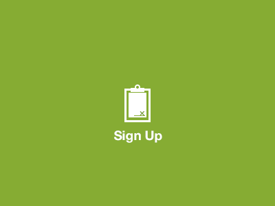 Sign Up Icon buttons call to action clean green icon sign up simple white