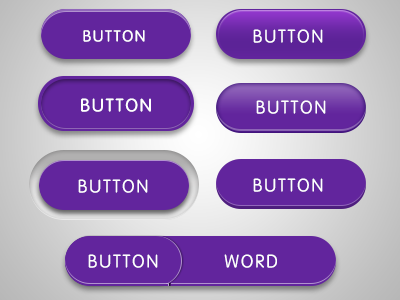 Purple Buttons button highlights inset purple shadows ui design