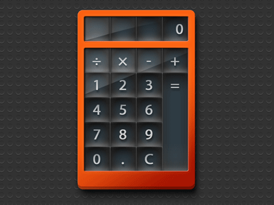 OS X Calculator Widget Concept animated blue calculator concept fun gray ios style myriad pro orange os x widget