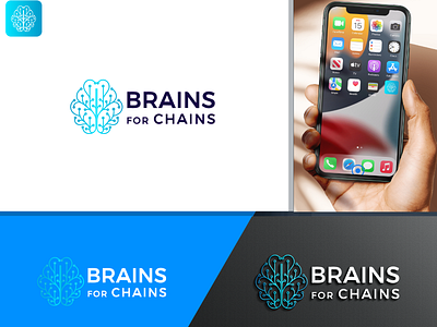 brains 3d branding graphic design logo ui