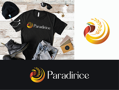 Paradise Bird T-shirt Design apparel branding chic clever clothing creative design illustration logo paradise bird rice vector