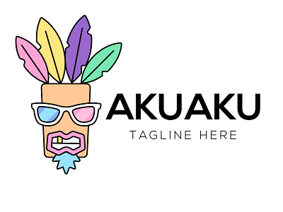 AkuAku Logo akuaku apparel branding clever clothing creative design illustration logo mask ui vector