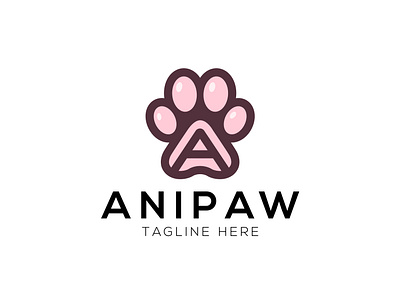 AniPaw Logo animal apparel branding clever clothing creative design illustration logo paw pet ui vector wildlife