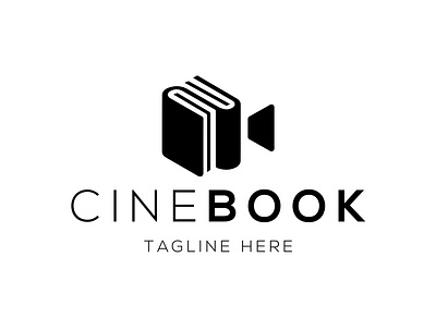 CineBook Logo apparel book branding cinema clever clothing creative design film illustration library logo movie reading ui vector