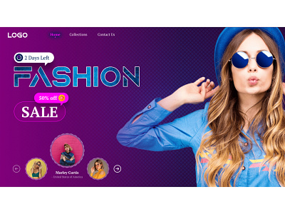 Landing Page banner design branding fashio graphic design landing page photoshop toggle ui