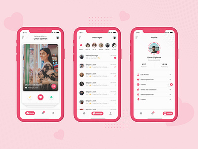 Dating App UI app app design appui design figma graphic design ui uiux