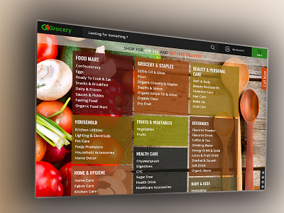 Grocery Website fruits grocery market shopping ui vegetables web page website designs