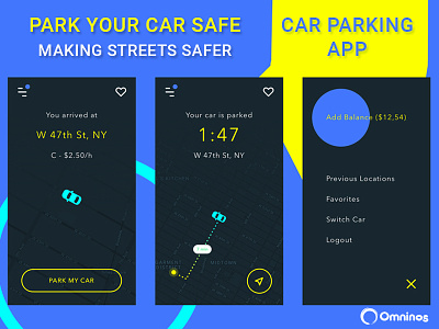 Car Parking Application park your car safe safety switch cars.previous locations