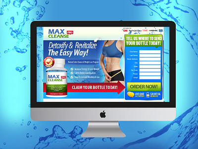 Max Cleanses affiliate marketing landing landing designs landing page lead capture lead page mobile app design