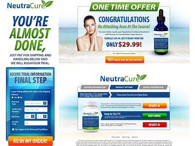 NeutraCure landing designs landing page landing page designs