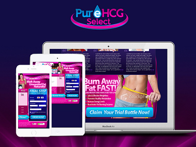 Pure HCG Select affilate marketing affiliate marketing landing designs landing page landing page design lead capture lead page mobile app design