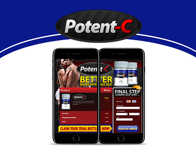 Potent-C affiliate marketing landing landing design landing designs landing page landing page design lead capture lead page mobile app design