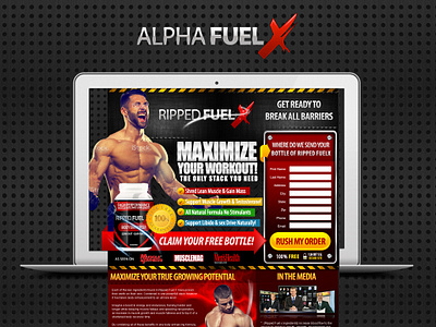 Ripped Fuel X affiliate marketing landing designs landing page landing page design lead lead capture lead generation lead page mobile app design