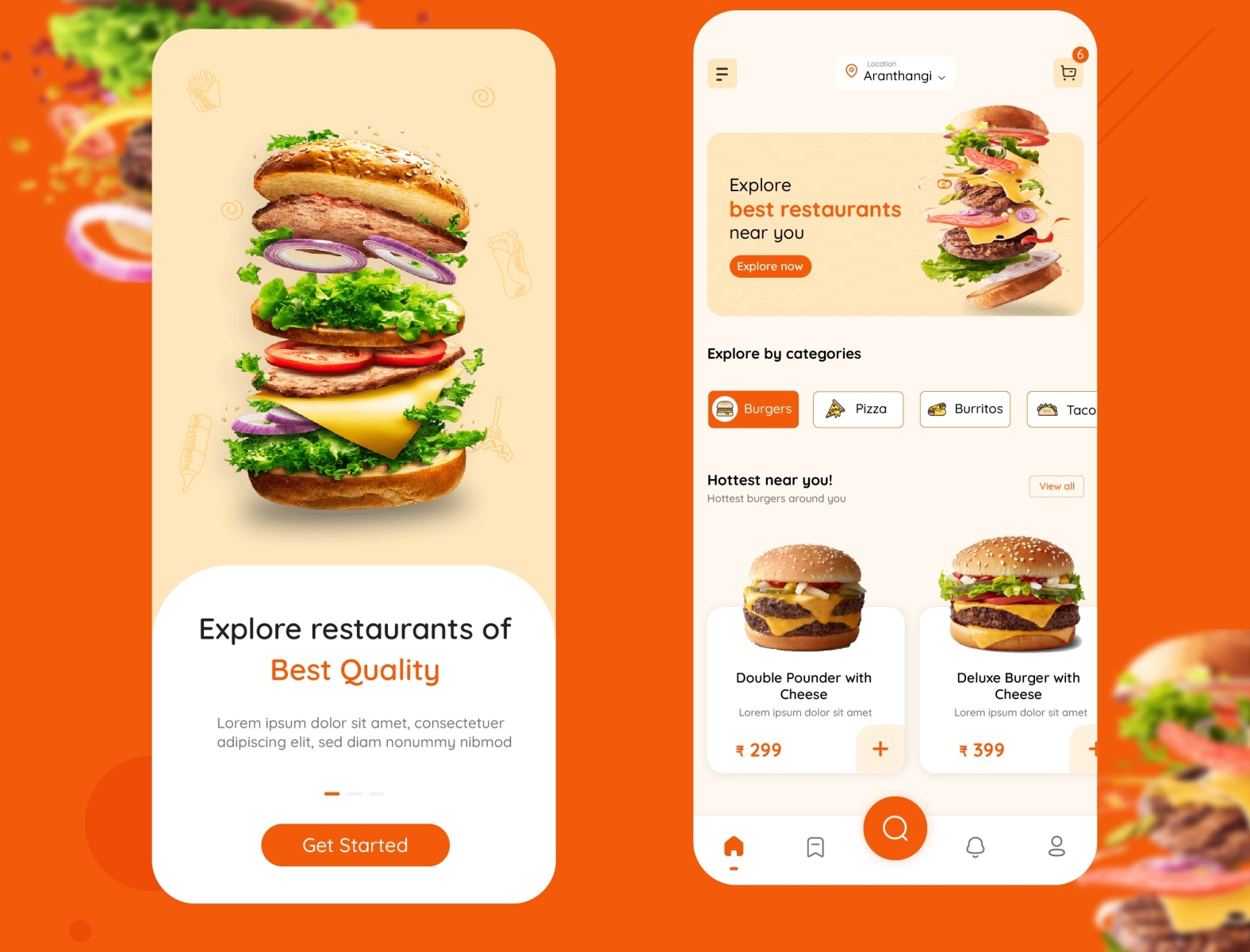 Restaurants App by Dinesh Babu on Dribbble