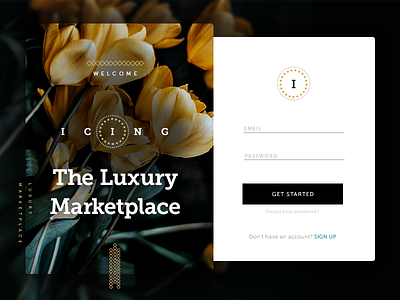 Daily UI - Sign Up 001 app dailyui design challenge form jewelry luxury sign in sign up signin signup ui