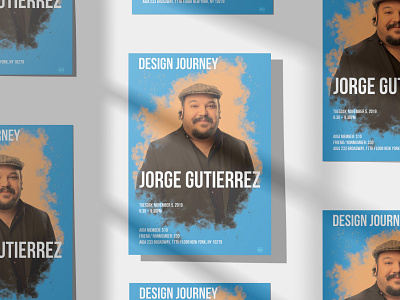 AIGA Design Journey event poster graphic design photoshop poster typography