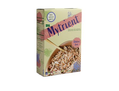 Mytrient Cereal design mockup photoshop