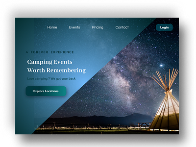 Stargazing website UI interface graphic design ui web design