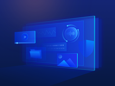 Content Security banner blue dark fintech