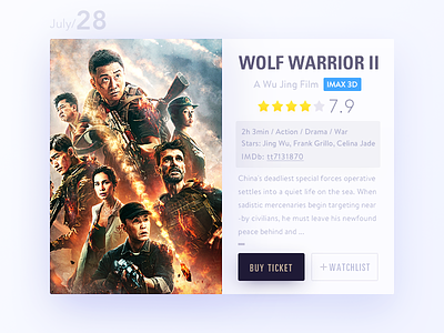 Wolf Warrior2 film imax imdb movie rate