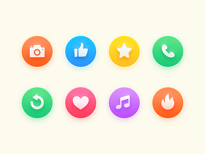 Colorful&Simple Icons colorful icons sketch