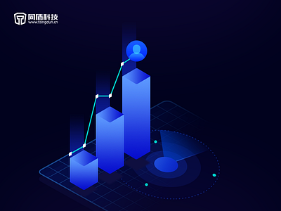 Customer Growth Service blue customer dark growth radar scan