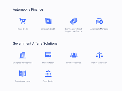 Application Scenarios abstract autofinance blue goverment icon
