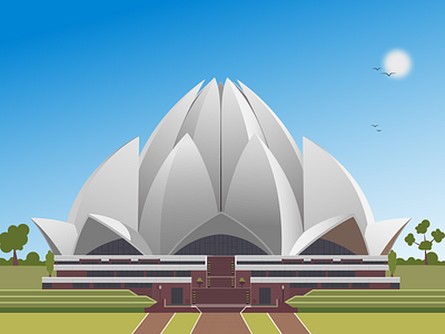 Lotus Temple Illustration illustrations lotus temple popular shots temple traditional vector