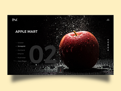 Landing Page apple clean creative explore food fruit layout popular product recent ui ux