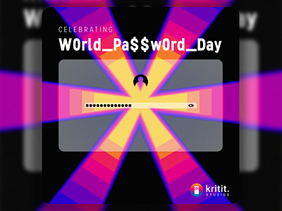 World Password Day Social Media Post branding design graphic design illustration illustrator instagram kritit studios minimal photoshop social media post social media posts typography vector