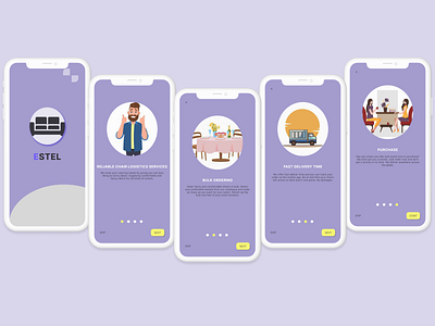 Estel- Onboarding screens