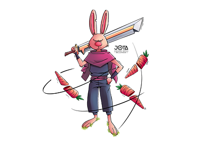 Conejo espadachín antropomorfo applepencil character design conejo drawing illustration ipadpro photoshop procreate rabbit