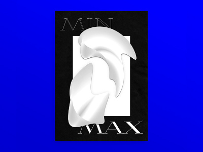 Min-Max abstract black white design digital editorial gradient graphic illustration layout monogram monotone poster poster a day print shape type type daily typography yin yang