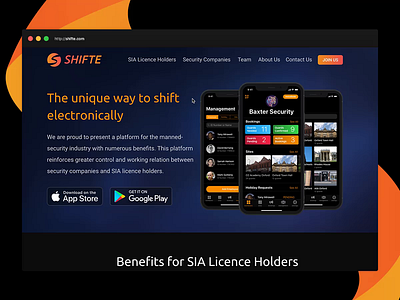 Shifte Promo Website animation design promo promo page readymag security app security logo ui ui ux design website