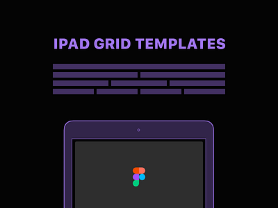iPad Grid Templates animation dark ui figma free freebie grids ipad principle