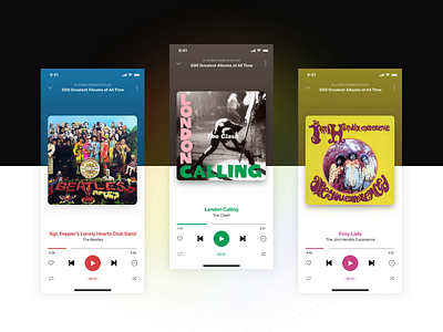 Music Player App Concept concept ios layout minimalism mobile app modern music app music player ui