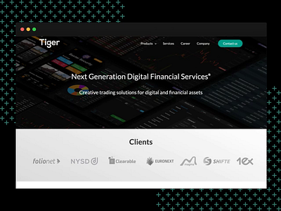 Tiger LLC | Main Website company company portfolio minimalism portfolio site product design trading web website website design