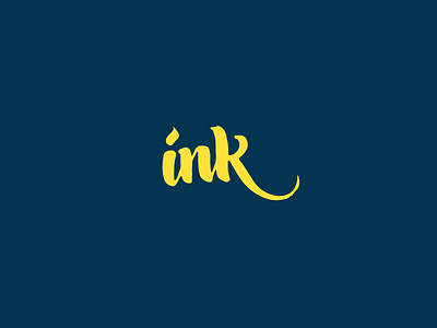 Ink hand lettering ink script