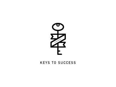 Keys to success banner icon key success