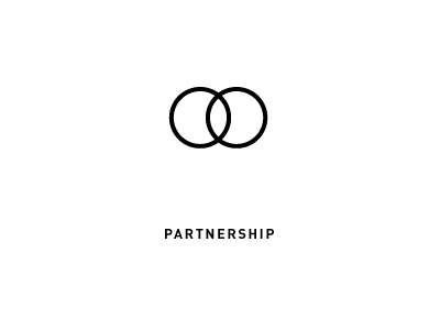 Partnership circle equal icon linked partnership