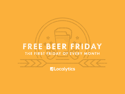 Free Beer Friday beer crest event hops localytics stars wheat