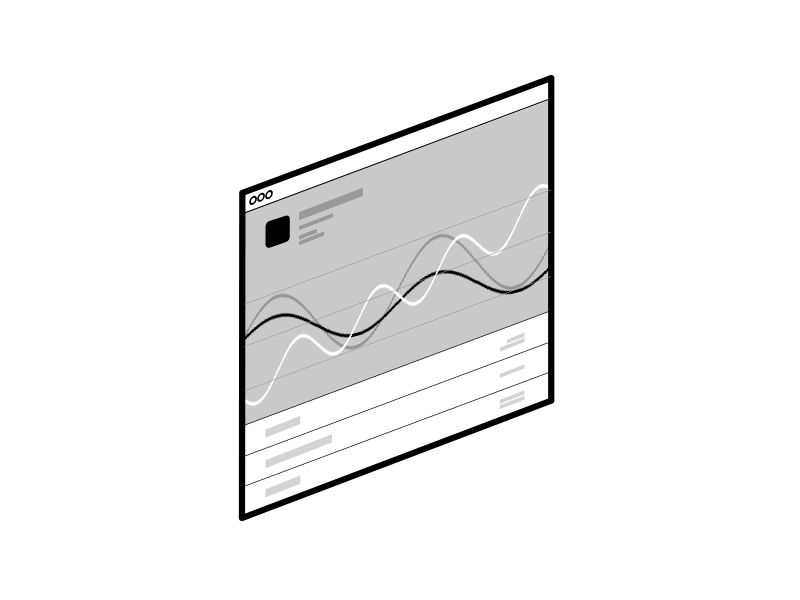 Data Capture animation chart data flow gif graph information isometric motion window