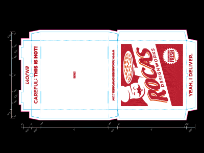 Eet's A Pizza! - Die Lines cd diagram die line package design pizza portfolio rocas designworks self promo