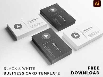 Freebie Minimal Business Card Template | Adobe Illustrator