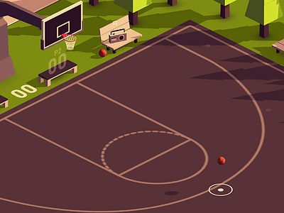 HOOP ball basketball lowpoly mobil
