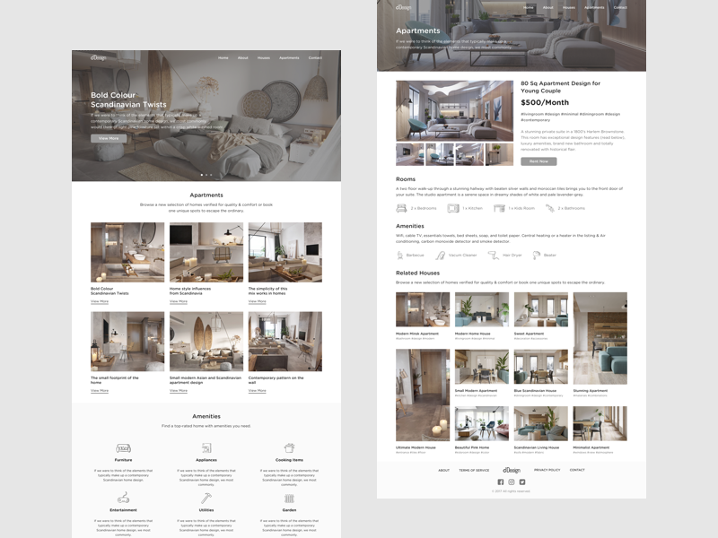 Rent a House Website by Davor Naumoski on Dribbble